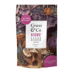 Grass & Co. BIOME Chaga Mushrooms Powder with Turmeric + Ginger 100g